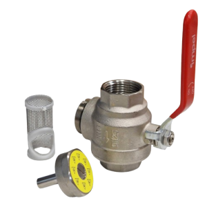 Filterball DN25 med magnet (Mesh = 0.6)/ Kulventil