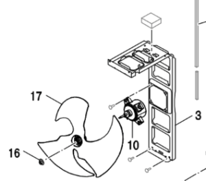 003C. Engine mount for Bosch Compress 5000/7000 and NI 12 PHR-N