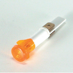 Indicator light, round, orange with pins