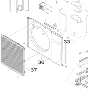 021B. Front panel of Nordic Inverter outdoor unit