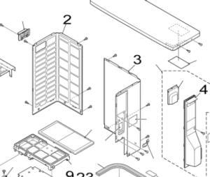 003B. Right plate to outdoor unit Nordic Inverter FRN / GRN