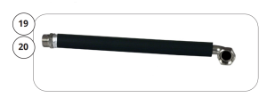 Flexible hose 600mm -0616