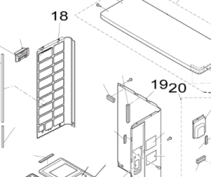 018. Left side panel to outdoor unit Nordic Inverter / Bosch Compress 5000